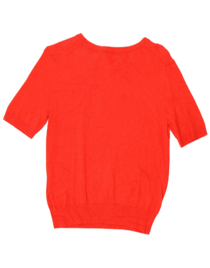 Zara Dame Bluse Top UK 14 Stor rød viskose