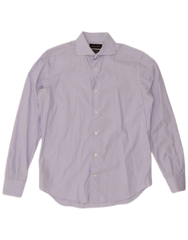 MASSIMO DUTTI Herreskjorte str. 15 38 Mellemblå nålestribet bomuld