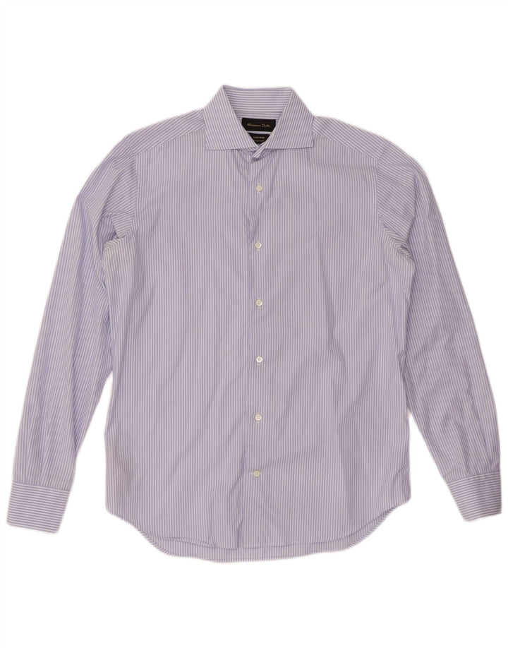 MASSIMO DUTTI Herreskjorte str. 15 38 Mellemblå nålestribet bomuld