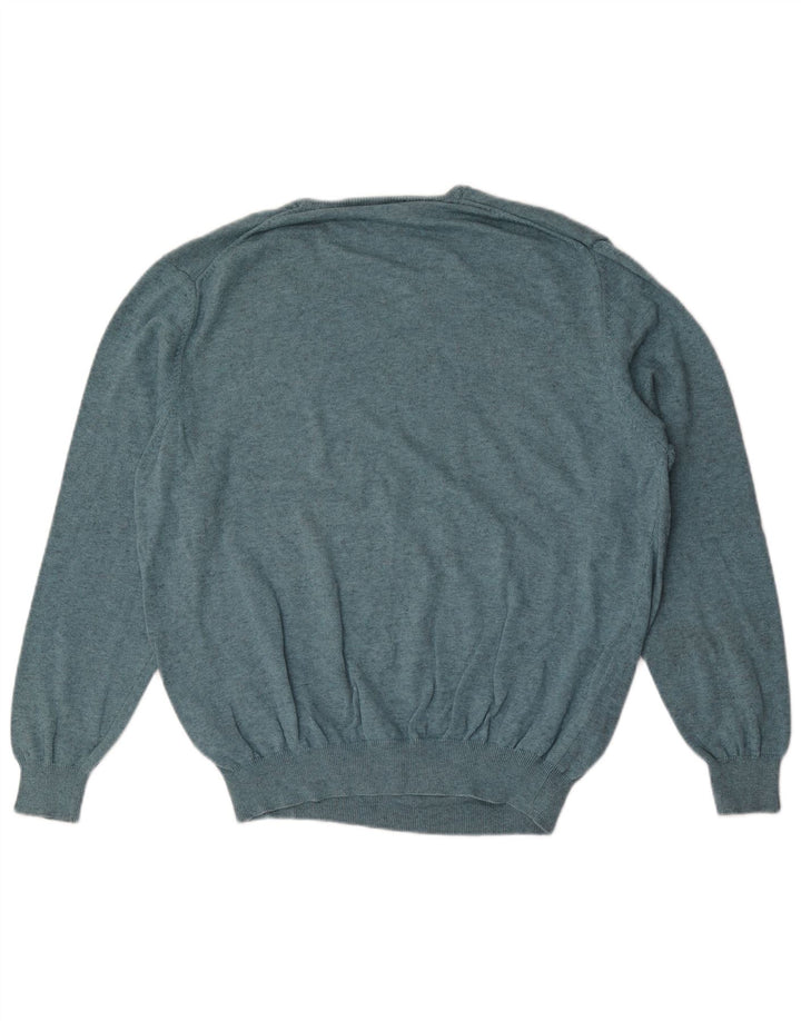 Massimo Dutti Herre V-hals sweater Stor Blå Bomuld
