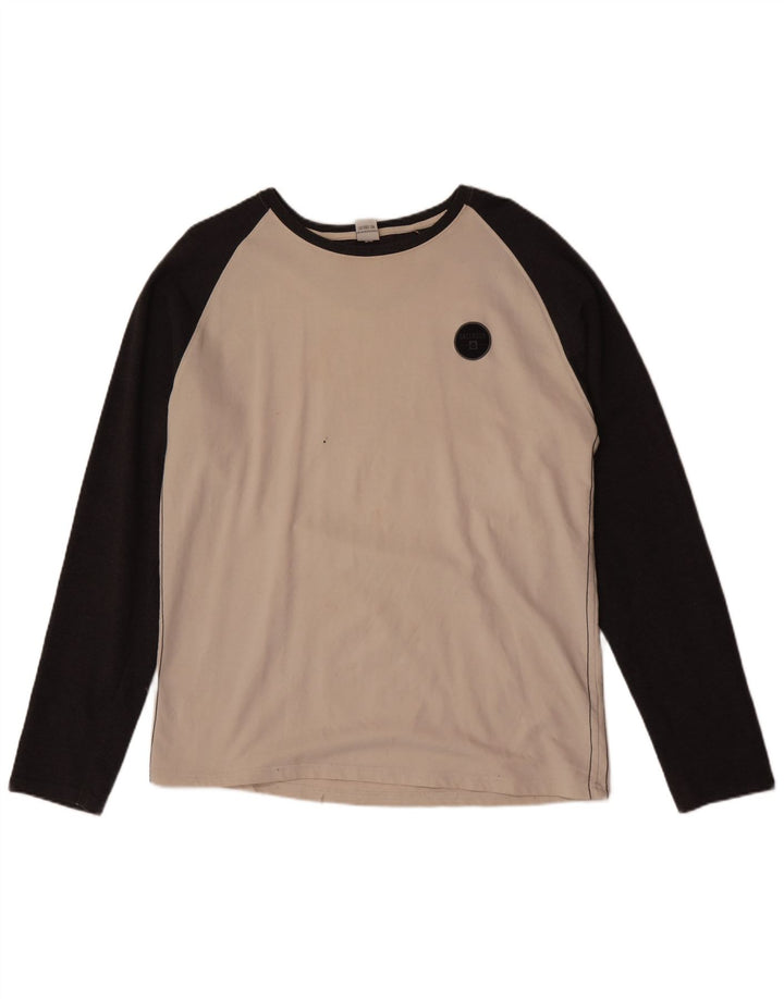 Saltrock Herre Top Langærmet XL Hvid Colourblock