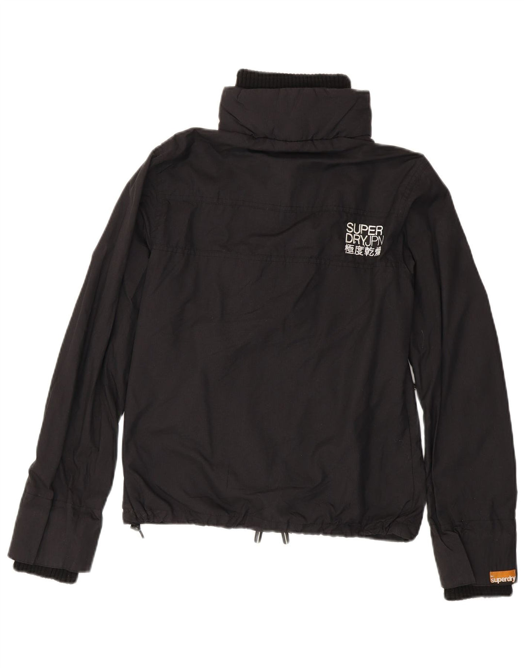 SUPERDRY Dame Windbreaker Jacket UK 14 Medium Sort Nylon