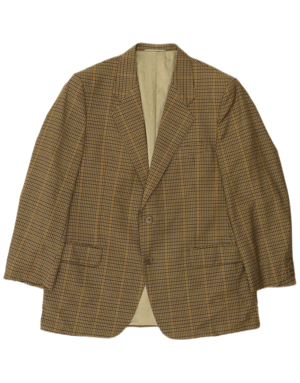 Vintage herre 2-knaps blazerjakke UK 38 Medium Khaki Check