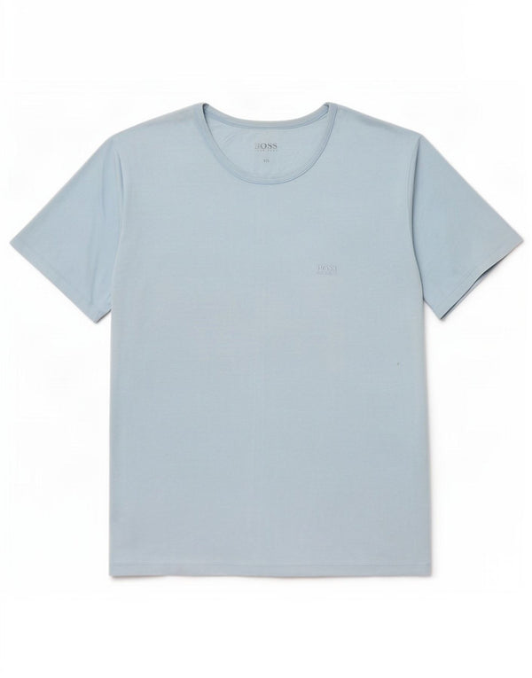Hugo Boss Herre T-Shirt Top 2XL Blå Bomuld