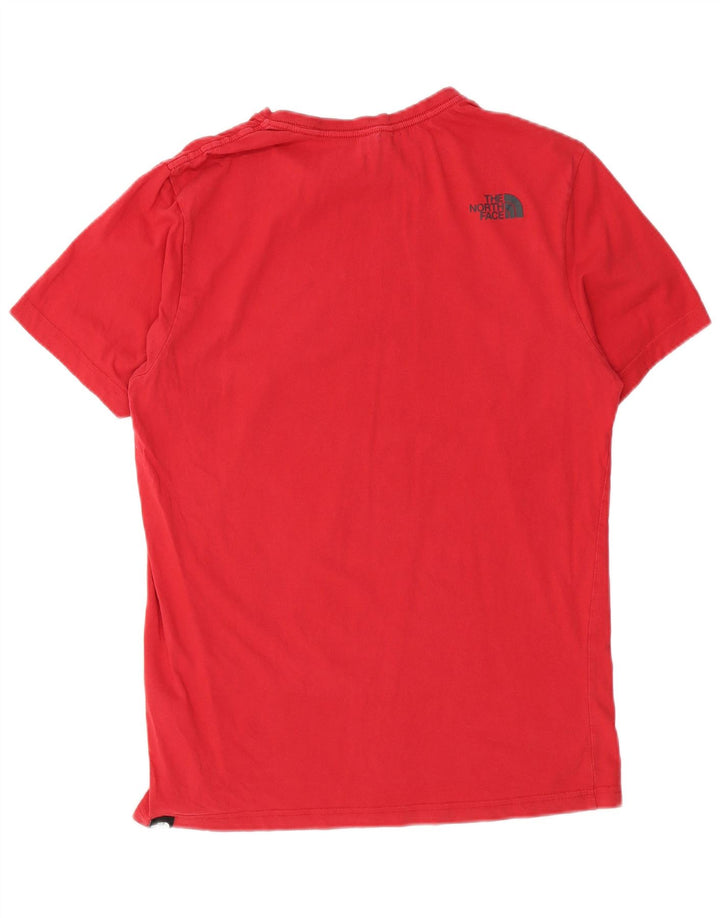 THE NORTH FACE Mens Graphic T-Shirt Top Medium Red Cotton