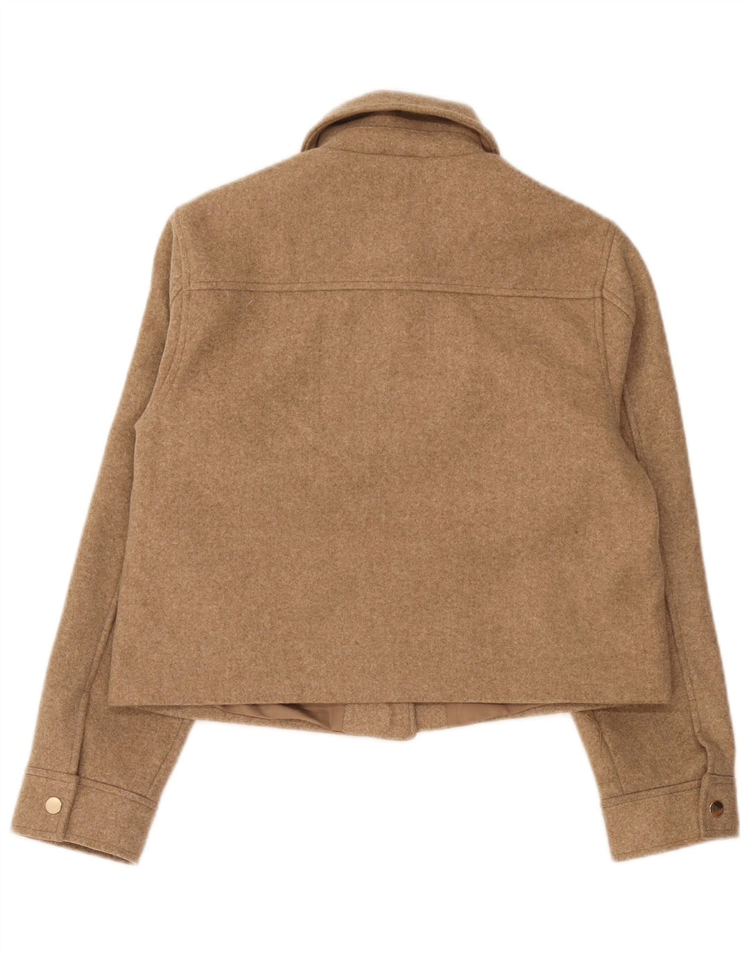 Zara Womens Bomber Jacket UK 10 Small Brown Polyester