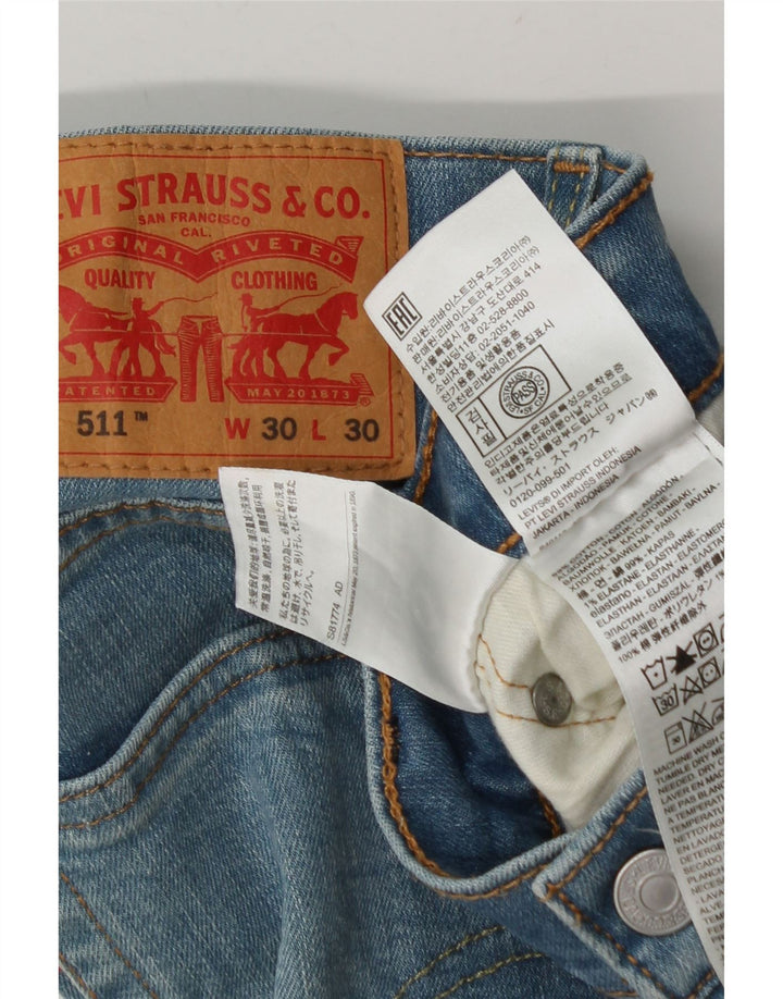 Levi's Herre 511 Slim Jeans W30 L26 Blå Bomuld