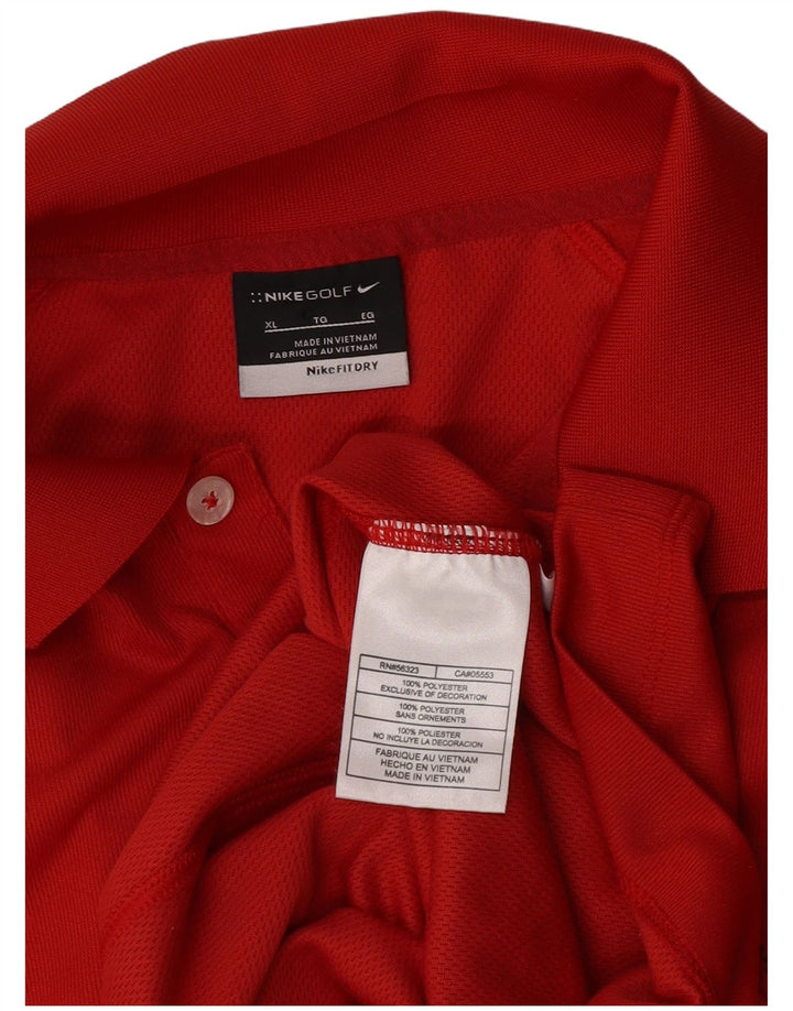 Nike Polo Shirt til mænd XL Rød Polyester