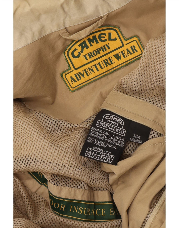 Camel Herre Hooded Utility Jacket UK 42 XL Beige Bomuld