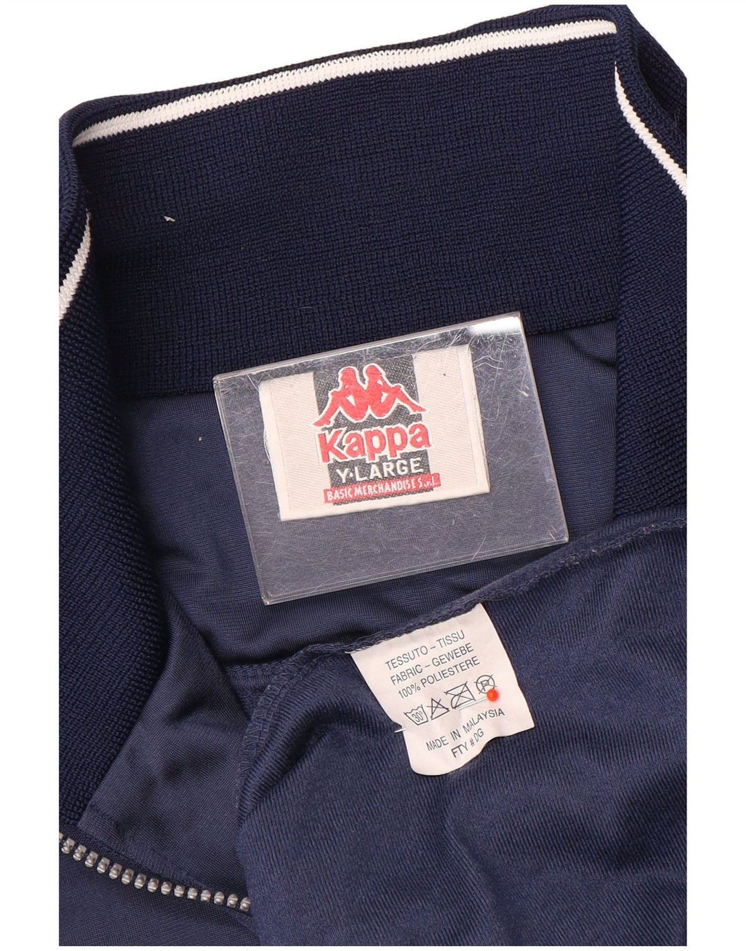 Kappa Herre Oversized Zip Neck Pullover Træningsdragt Top Large Navy Blue