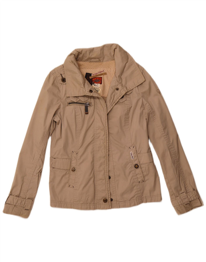 KHUJO Womens Utility Jacket UK 14 Medium Beige Bomuld