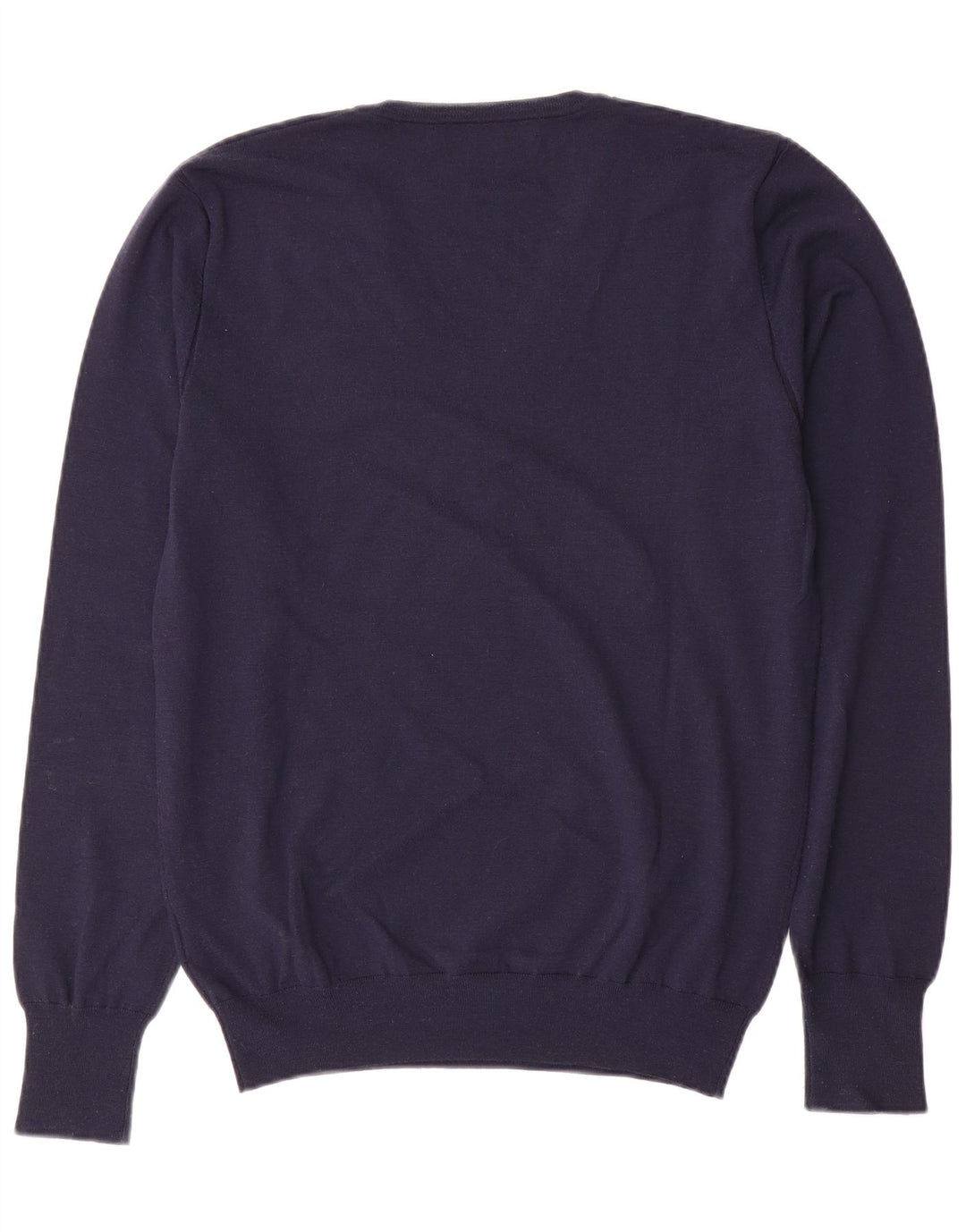 LIU JO Dame V-hals sweater UK 18 XL Marineblå Uld