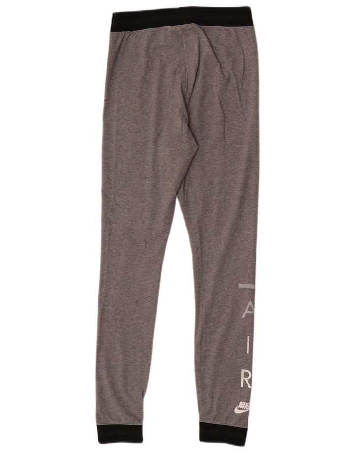 Nike Dame Leggings UK 10 Small Grey Colourblock Bomuld
