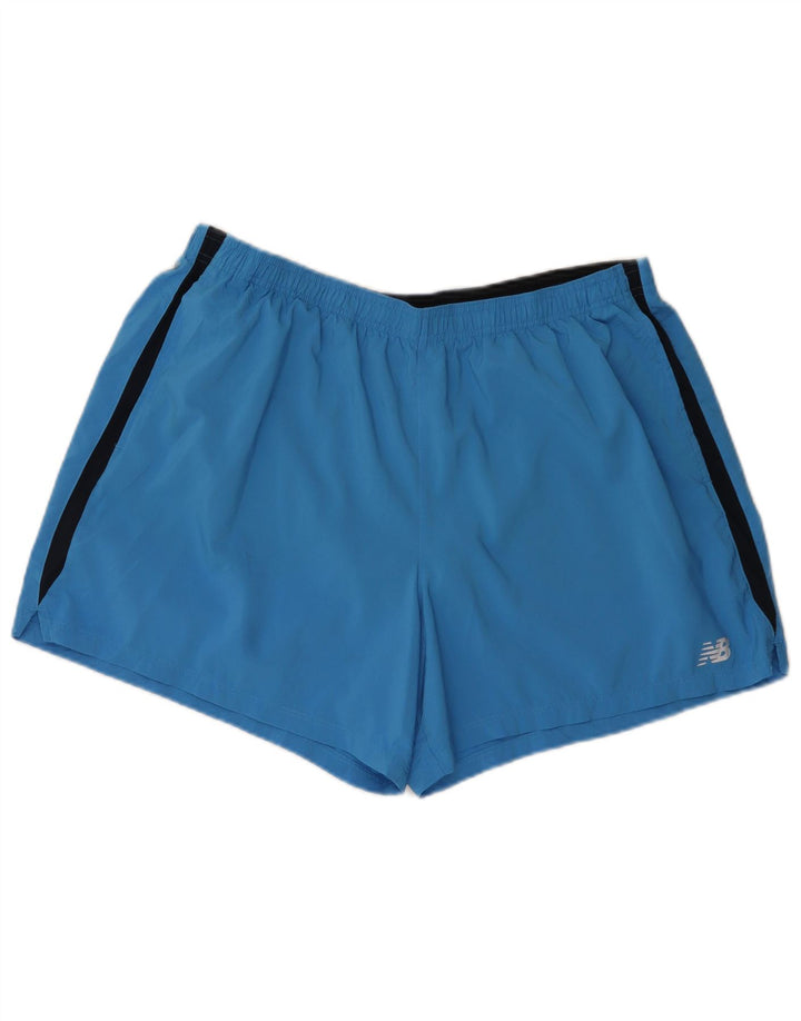 New Balance Herre Sportshorts 2XL Blå Colourblock Polyester