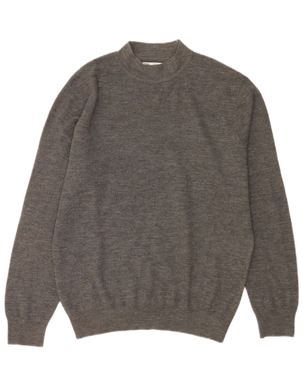 Zara Herre Turtle Neck Jumper Sweater Medium Grå Akryl