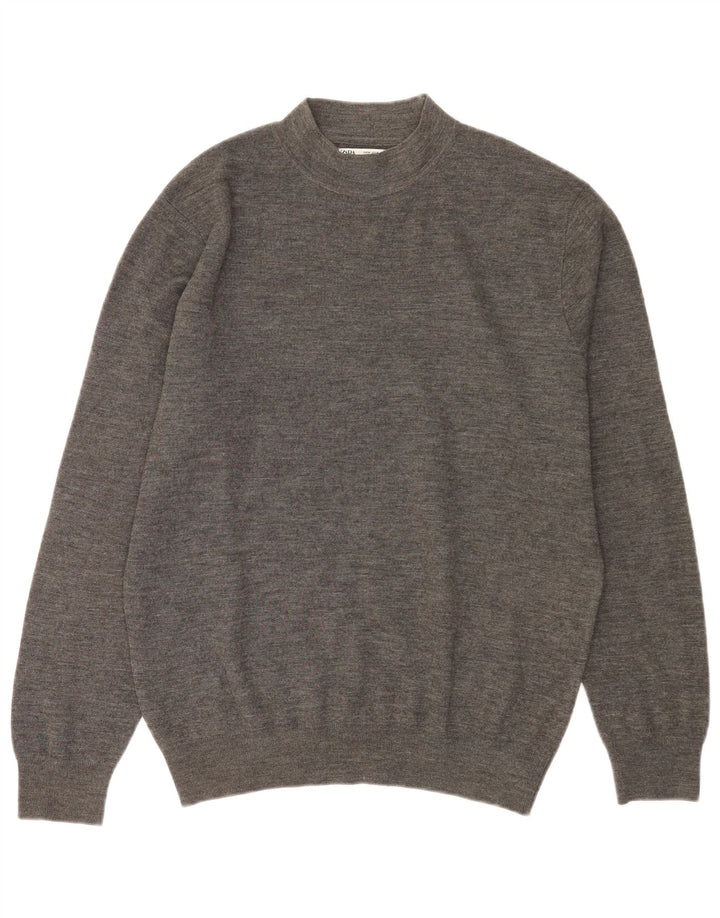 Zara Herre Turtle Neck Jumper Sweater Medium Grå Akryl