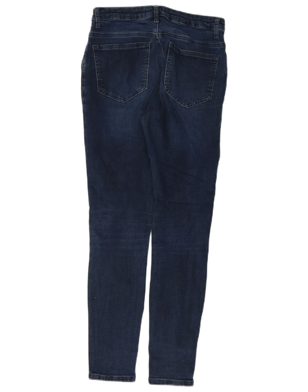 MINT VELVET Dame Skinny Jeans UK 10 Small W29 L29 Marineblå Bomuld