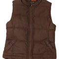 J. CREW Womens Padded Gilet UK 10 Small Brown Polyester