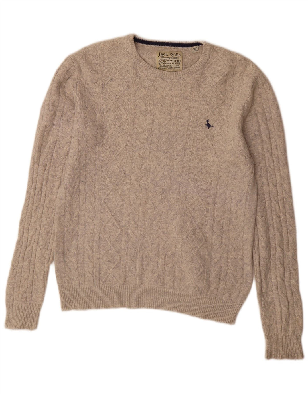 Jack Wills Herre Crew Neck Jumper Sweater Medium Grå