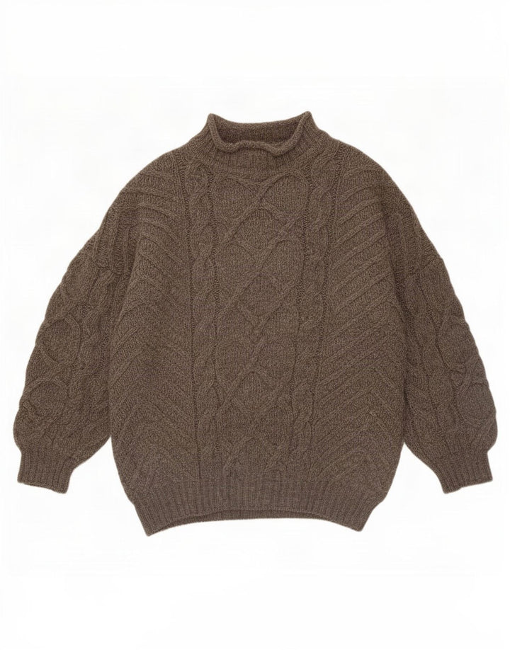 Vintage Herre Turtle Neck Jumper Sweater XL Brun
