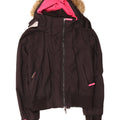 Superdry Womens The Windbomber Hooded Windbreaker Jacket UK 14 Medium Black