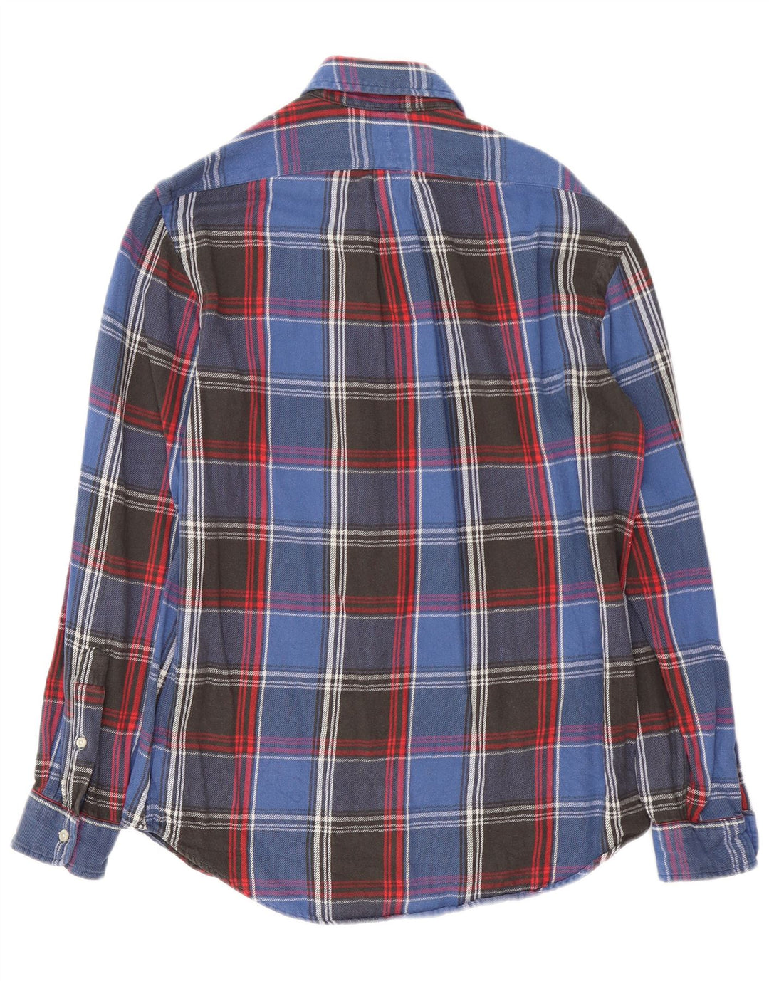 RALPH LAUREN Flanelskjorte til mænd Lille blå ternet bomuld