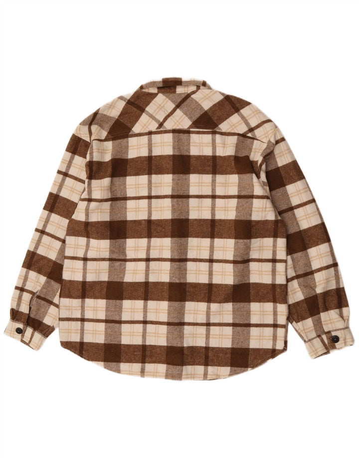 Jack & Jones herre flannelskjorte XL brun ternet polyester