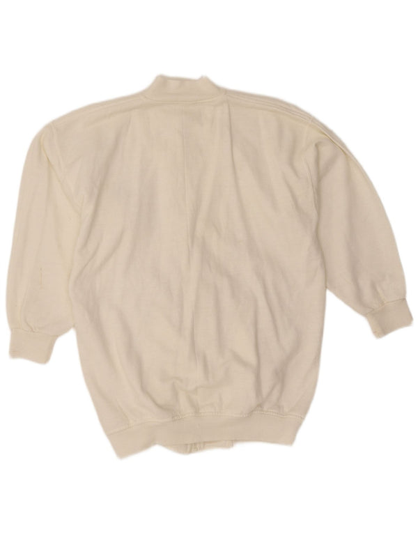Vintage træningsdragt til mænd Top jakke Medium hvid bomuld