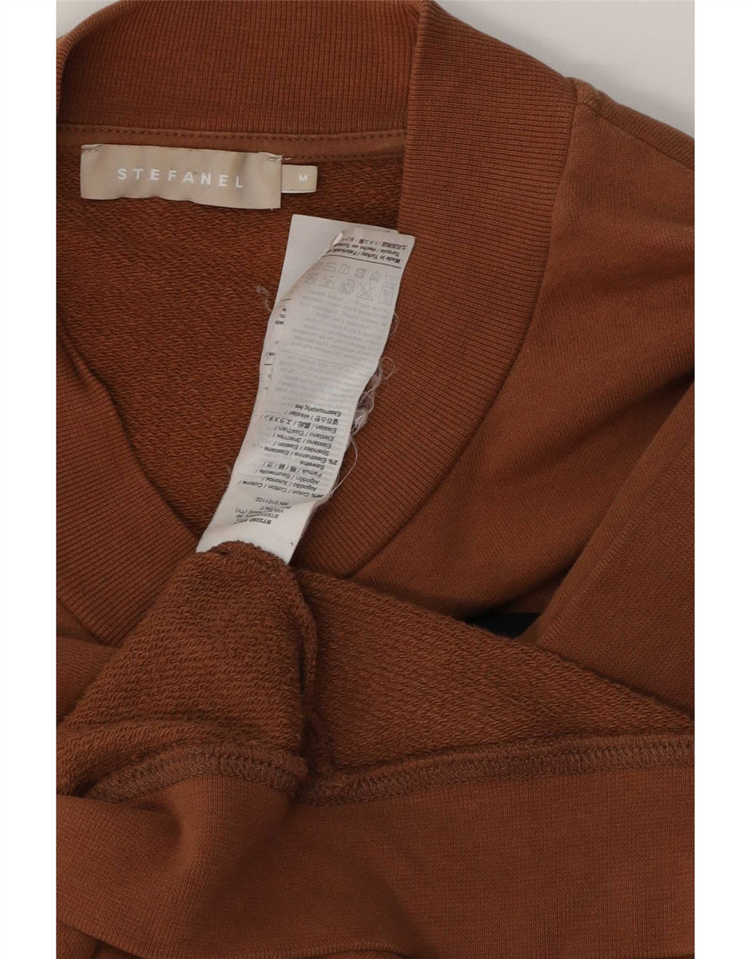 Stefanel Dame Grafisk Loose Fit Sweatshirt Jumper UK 14 Medium Brun