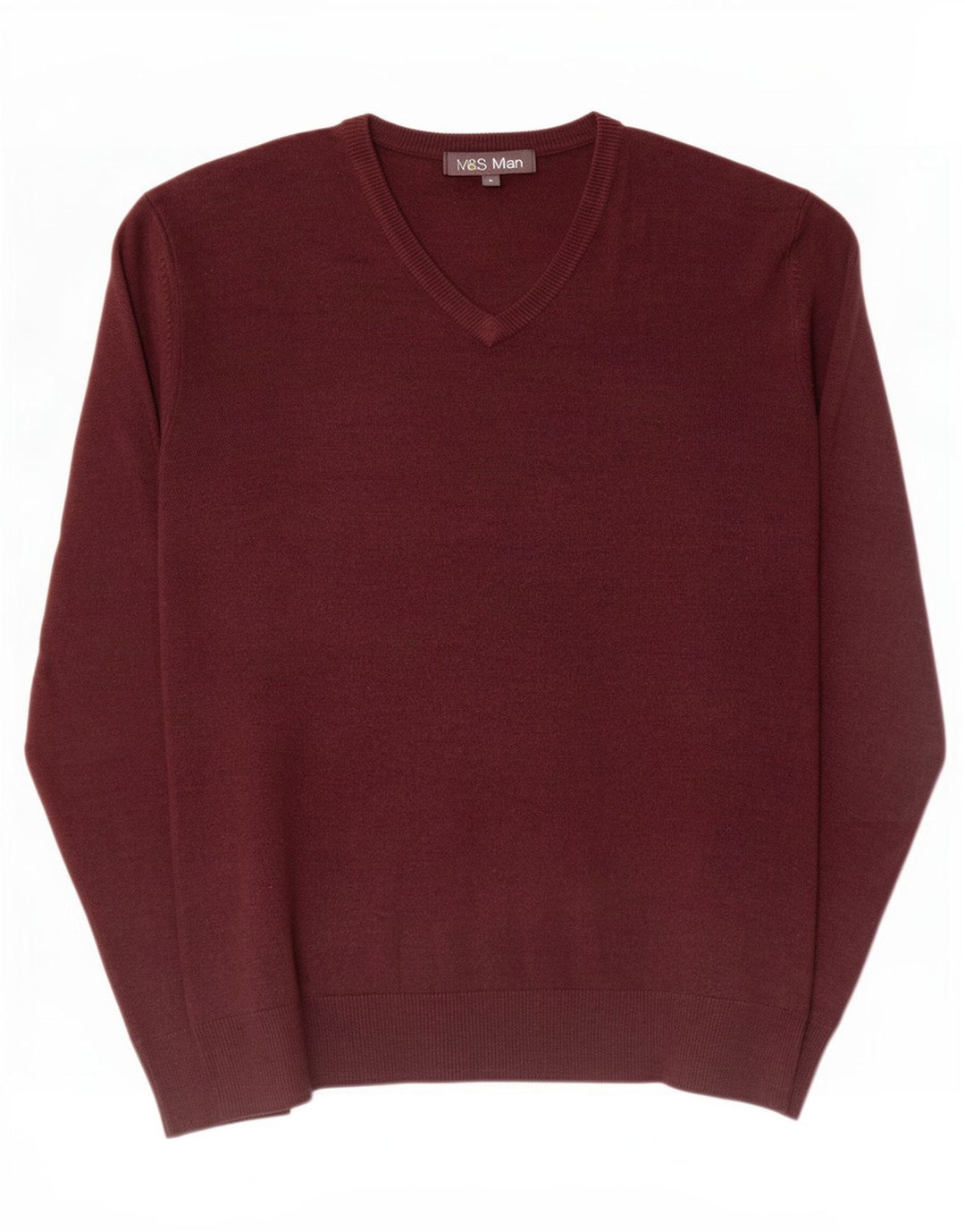 Marks & Spencer Herre V-hals sweater Medium Brun Akryl