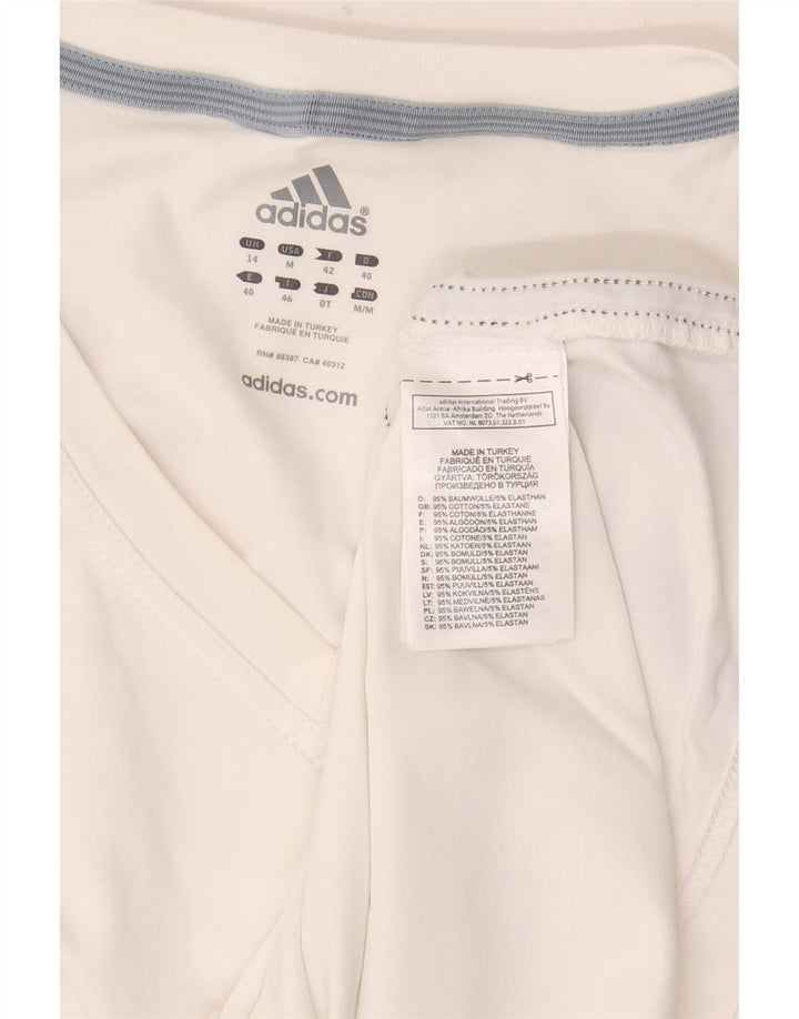 Adidas Dame Vest Top UK 14 Medium Hvid Bomuld