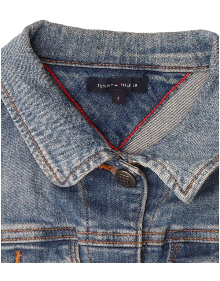 Tommy Hilfiger Dame Crop Denim Jacket US 4 Small Blue Cotton