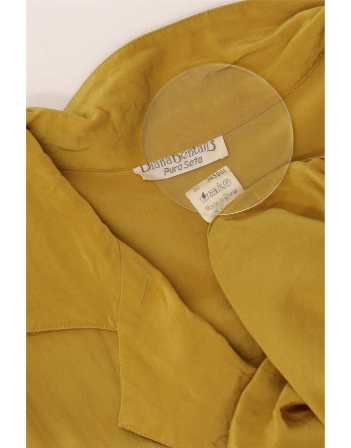 Diana Bentalls dameskiftkjole IT 50 XL gul silke