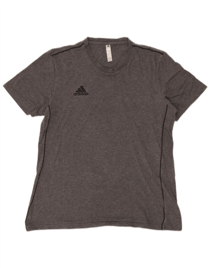 Adidas T-shirt top mellem grå bomuld til mænd