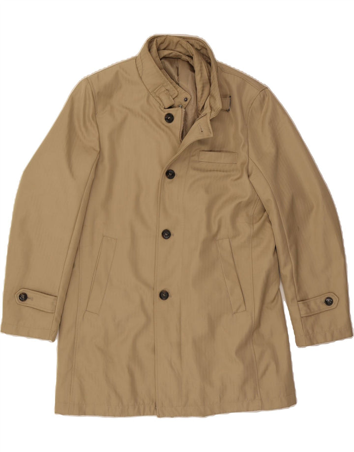 COVERI Mens Overcoat IT 50 Large Beige Polyester Vintage Coveri and Second-Hand Coveri from Messina Hembry 