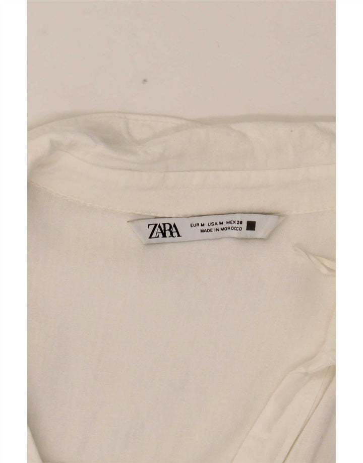 Zara Dame Oversized Shirt UK 14 Medium White