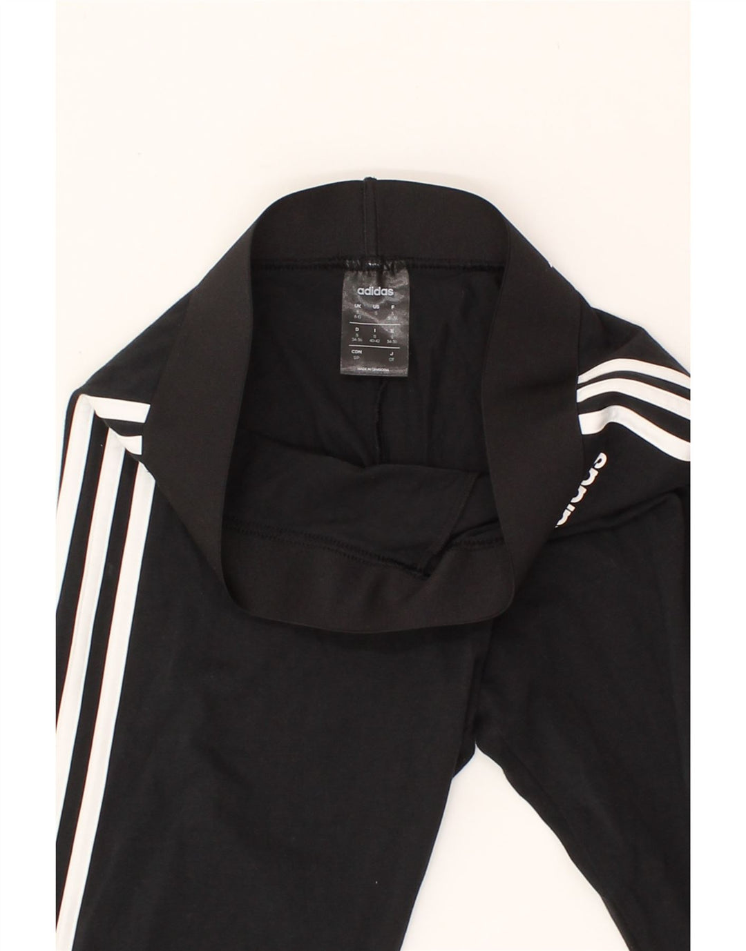 ADIDAS Womens Leggings UK 8/10 Small  Black Cotton Vintage Adidas and Second-Hand Adidas from Messina Hembry 