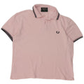 Fred Perry herre poloshirt stor pink stribet bomuld