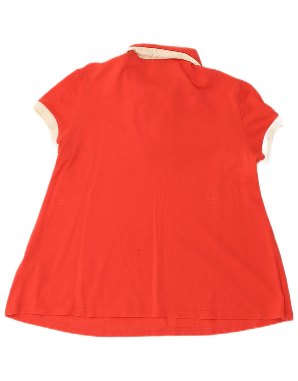 MONCLER Dame Polo Shirt UK 12 Medium Rød