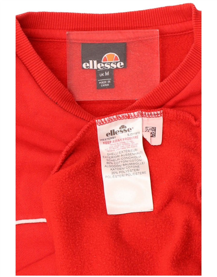 Ellesse Herre Grafisk Sweatshirt Jumper Medium Rød Bomuld Sports
