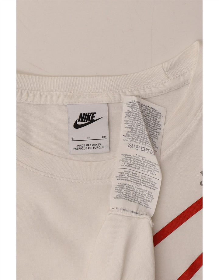NIKE Mens Graphic T-Shirt Top Small White Cotton Vintage Nike and Second-Hand Nike from Messina Hembry 