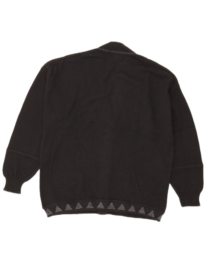 Il Granchio Herre Cardigan Sweater XL Sort Geometrisk