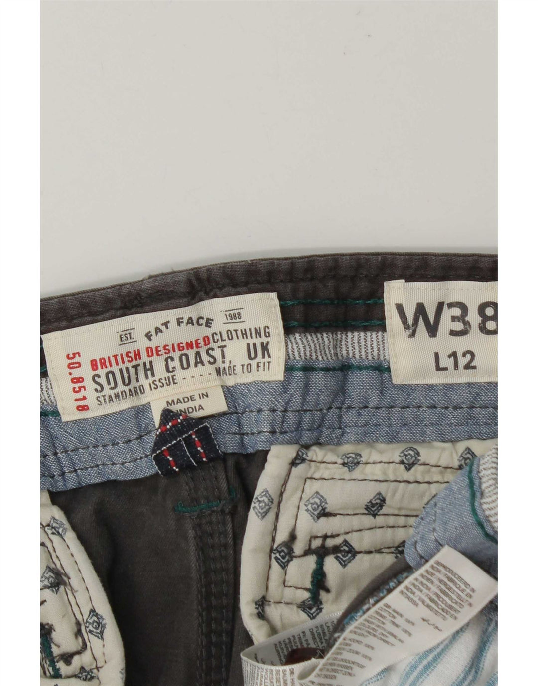Fat Face Herre Cargo Shorts W38 XL Grå Bomuld