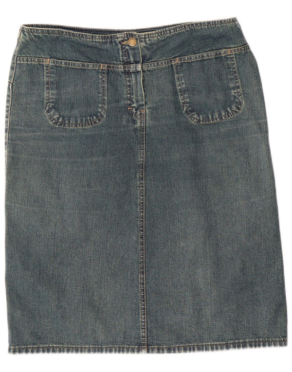 Etam Dame Denim Nederdel UK 14 Large W32 Blue Cotton