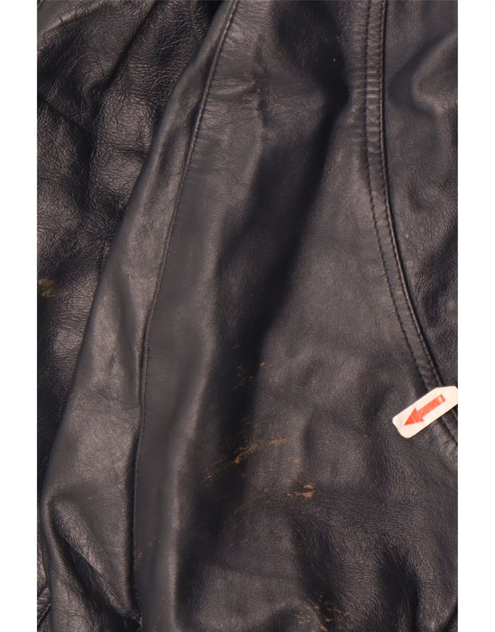 Sterling Herre Læderjakke UK 40 Large Navy Blue Læder