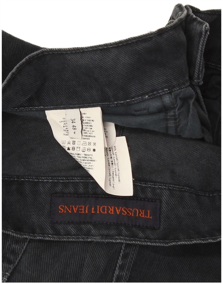 Trussardi Herre Straight Jeans IT 48 Medium W34 L30 Sort Bomuld
