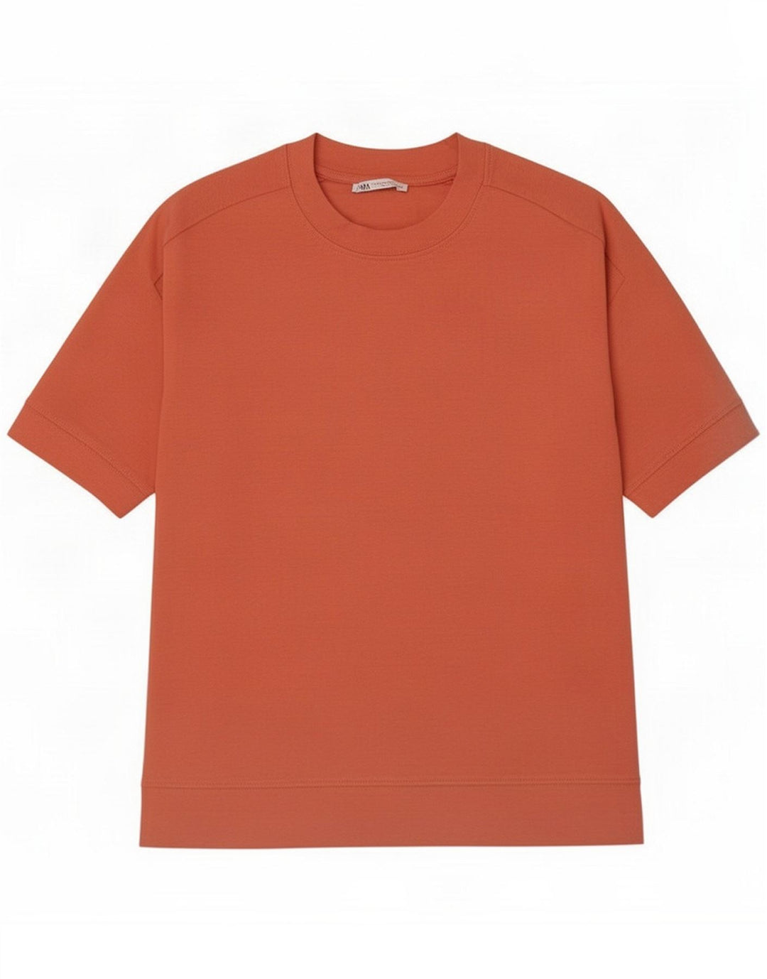 Zara Herre T-Shirt Top Medium Rød Bomuld