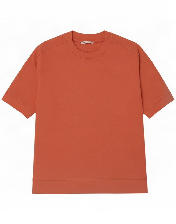 Zara Herre T-Shirt Top Medium Rød Bomuld