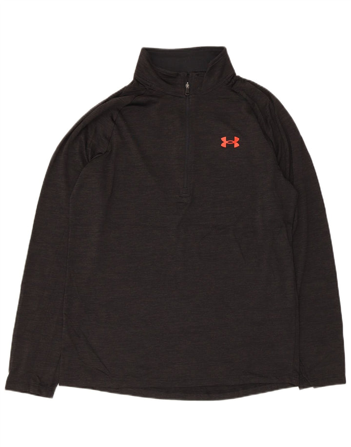 Under Armour Herre Zip Neck Pullover Træningsdragt Top Lille Sort