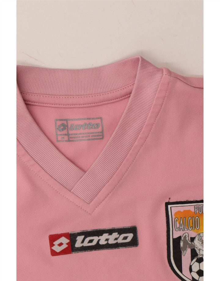 LOTTO Boys Graphic T-Shirt Top 11-12 Years Medium Pink Polyester Vintage Lotto and Second-Hand Lotto from Messina Hembry 